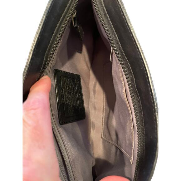 Coach‎ Soho Pleated Matted Black Leather Clutch Wristlet Handbag Purse F13734 - Picture 13 of 14